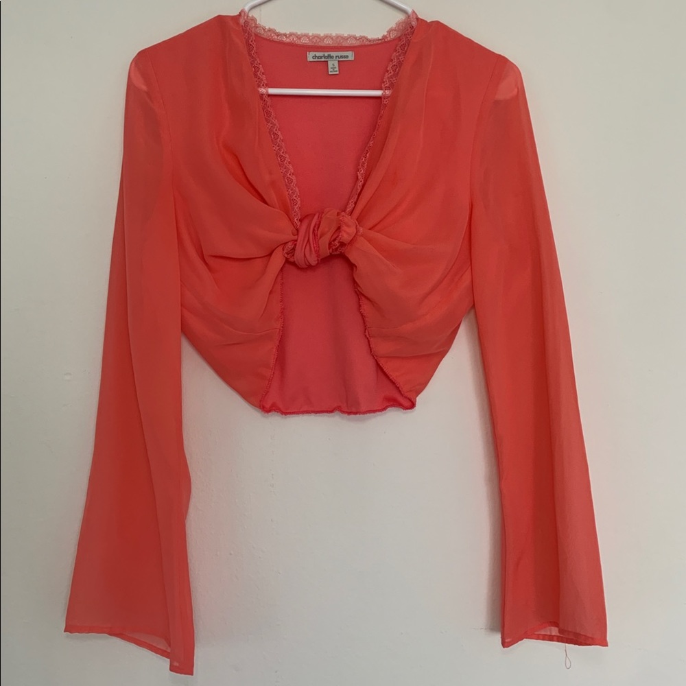 small, pink knot top (styled in last pic)